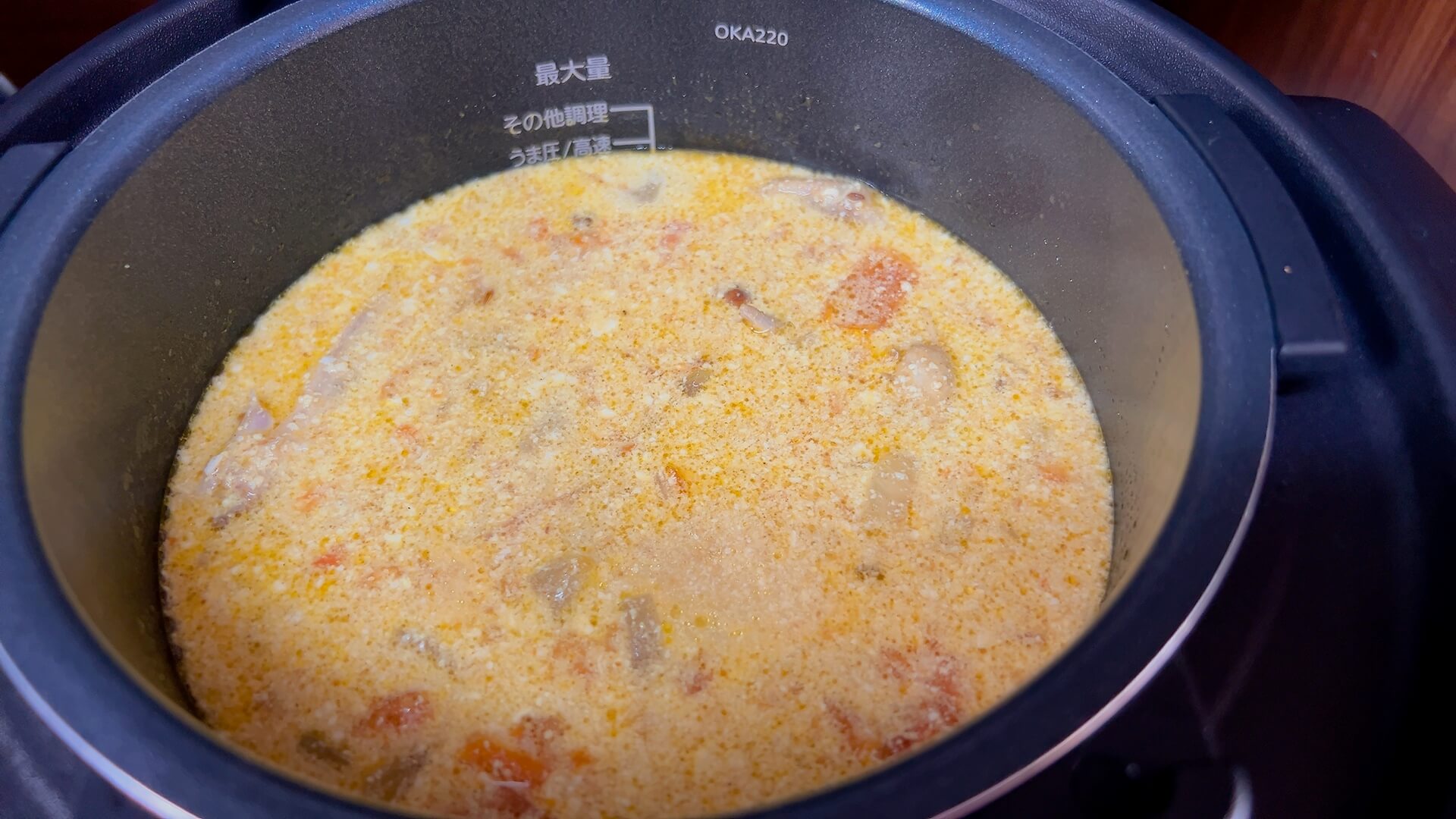 タイガーCOOKPOT クックポット COK-A220カレー調理後