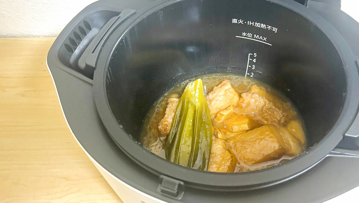 ホットクックでおいしく作れる豚の角煮レシピ 5. 味を調節して仕上げ