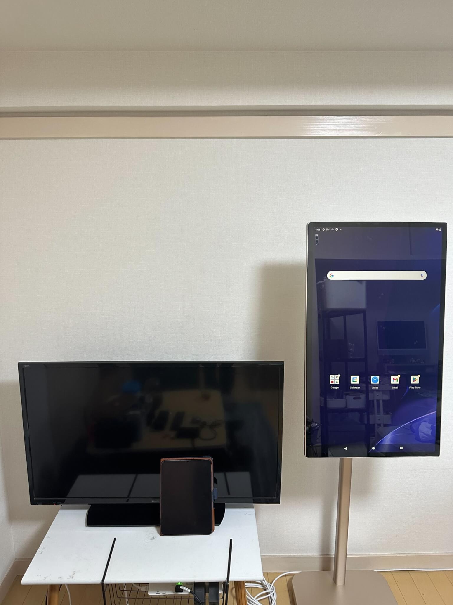 TitanView Pro 4K　タブレット・テレビ比較