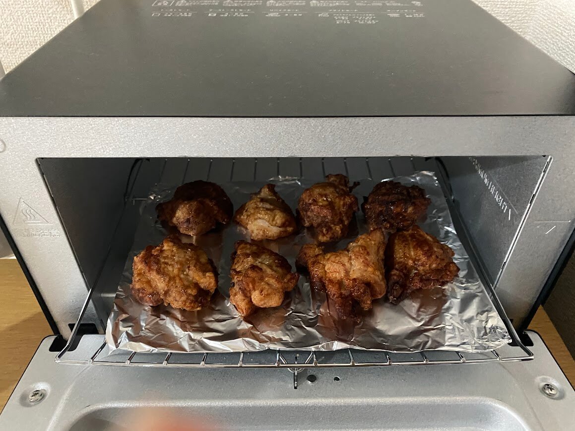 BALMUDA Rebakerであたためたから揚げ