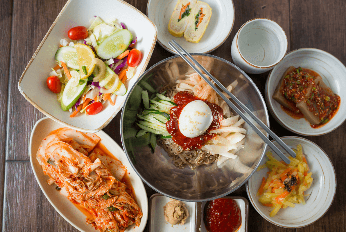 韓国グルメ　韓国冷麺