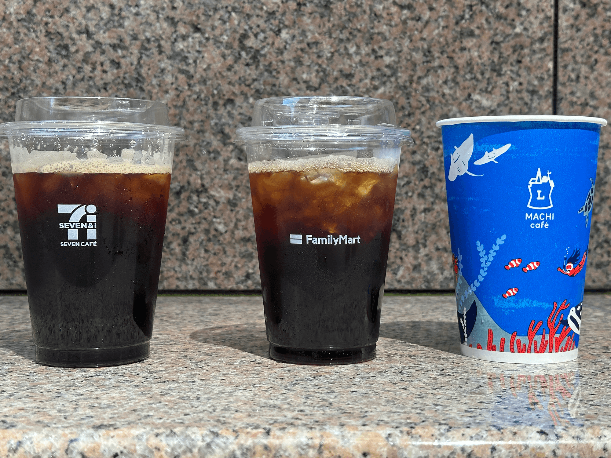 コンビニ3社のアイスコーヒー