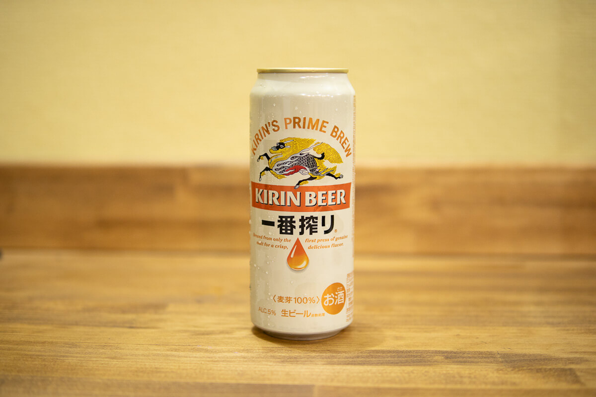 ビールと発泡酒12種類を飲み比べて味の違いがわかるのか検証！ 8. キリン 一番搾り【ビール】
