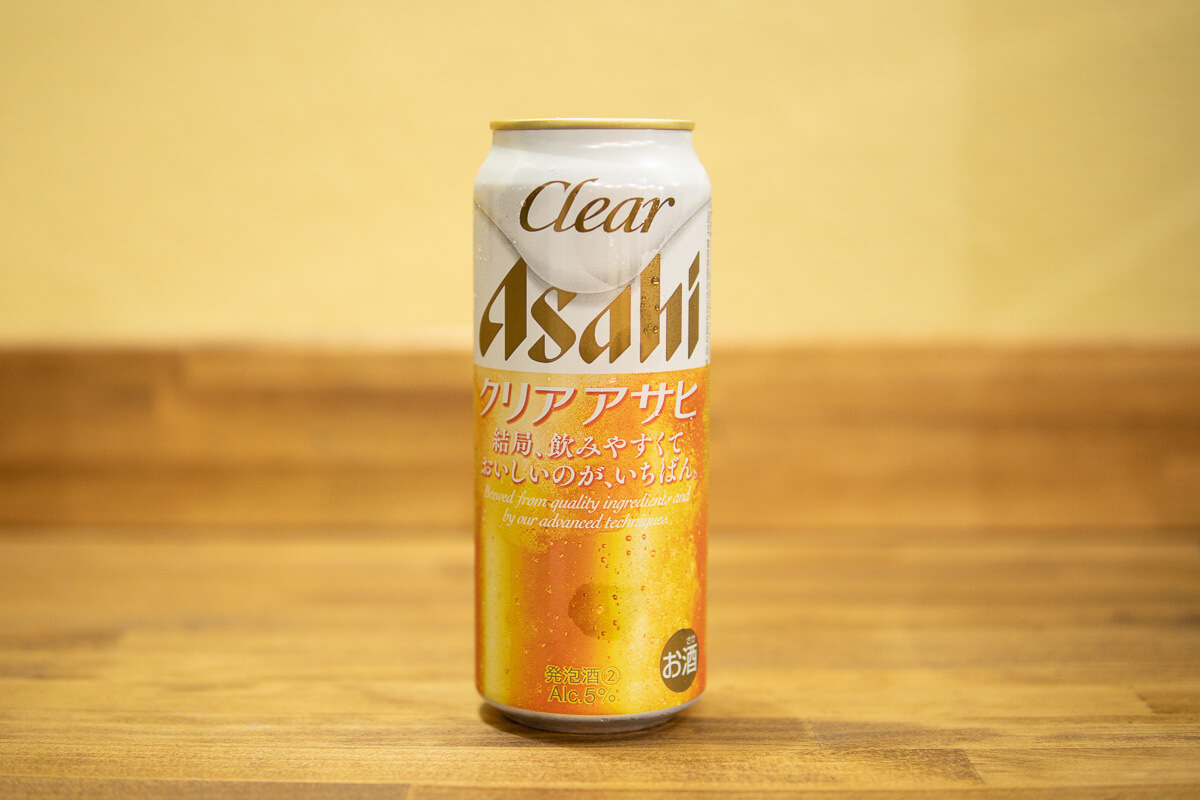 ビールと発泡酒12種類を飲み比べて味の違いがわかるのか検証！ 6. アサヒ クリアアサヒ【発泡酒】