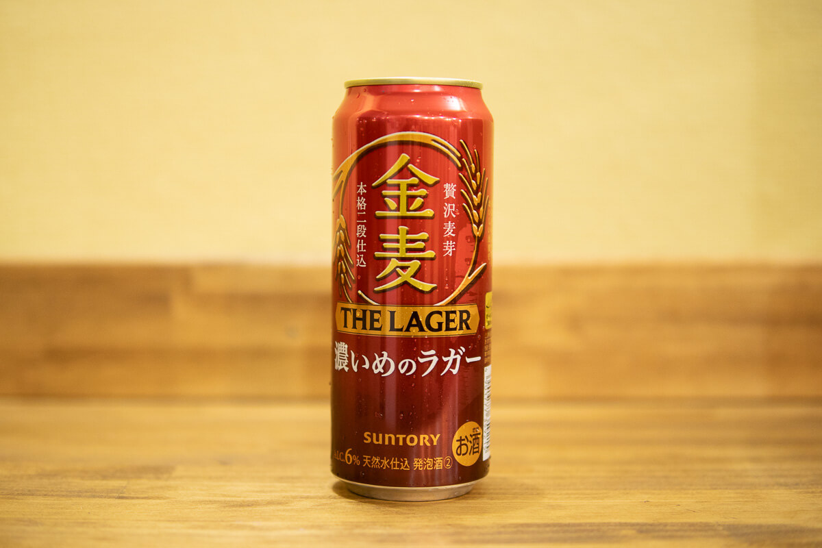 ビールと発泡酒12種類を飲み比べて味の違いがわかるのか検証！ 7. サントリー 金麦〈ザ・ラガー〉【発泡酒】