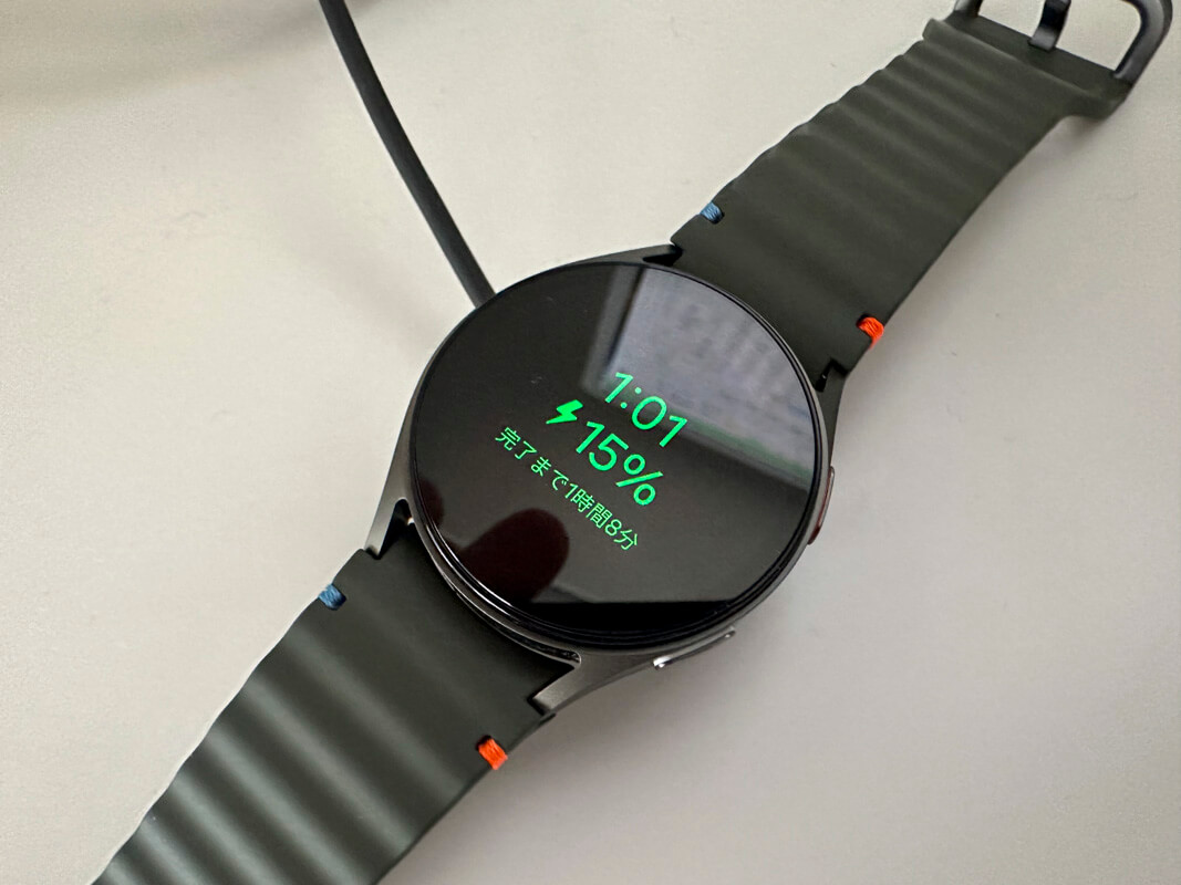 Galaxy Watch 7を実際に使ってみた感想 ◯ or △：2日に1回は充電が必要なバッテリー量