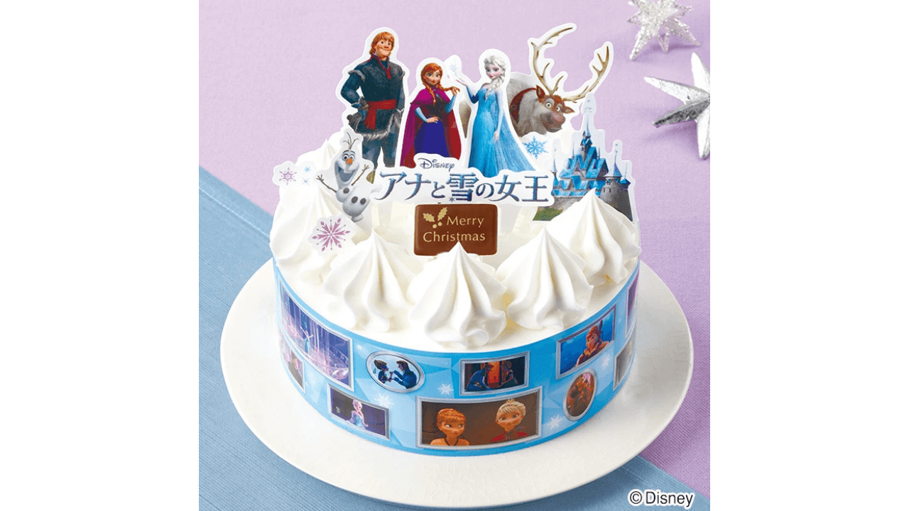 クリスマス キャラクターケーキ4号「アナと雪の女王」