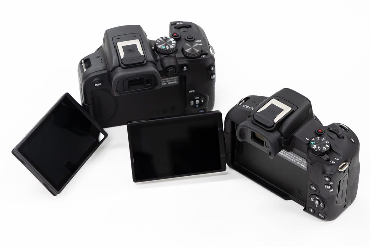 Canon EOS R10 EOS R50 モニター 比較